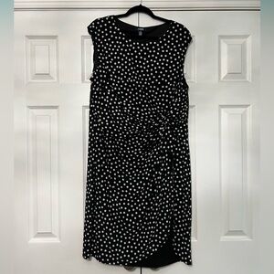 Chaps by Ralph Lauren Black and White Sheath Midi Dress